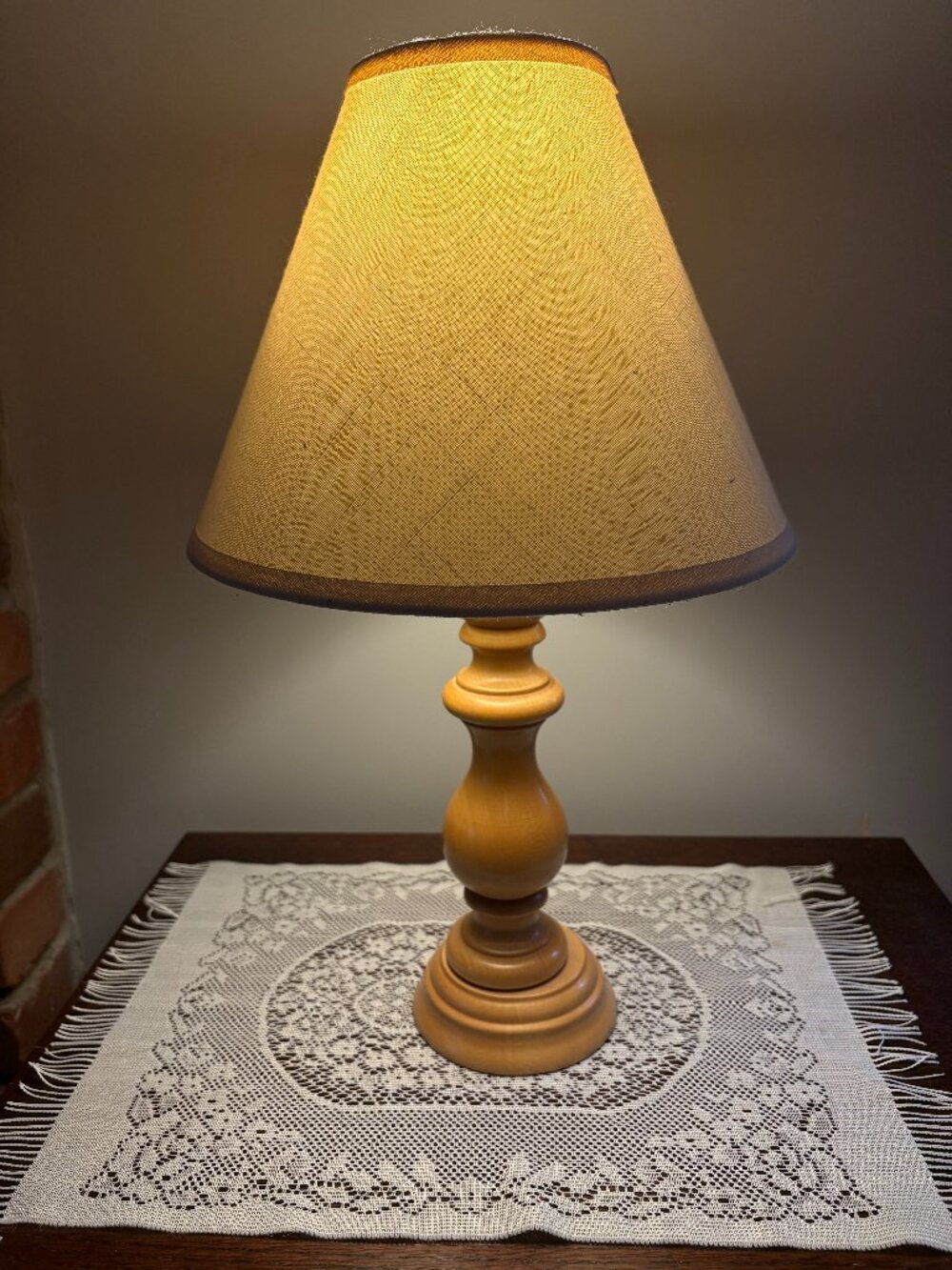 Solid 18" Wood Table Lamp - Natural